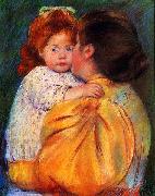 Mary Cassatt Maternal Kiss Sweden oil painting artist
